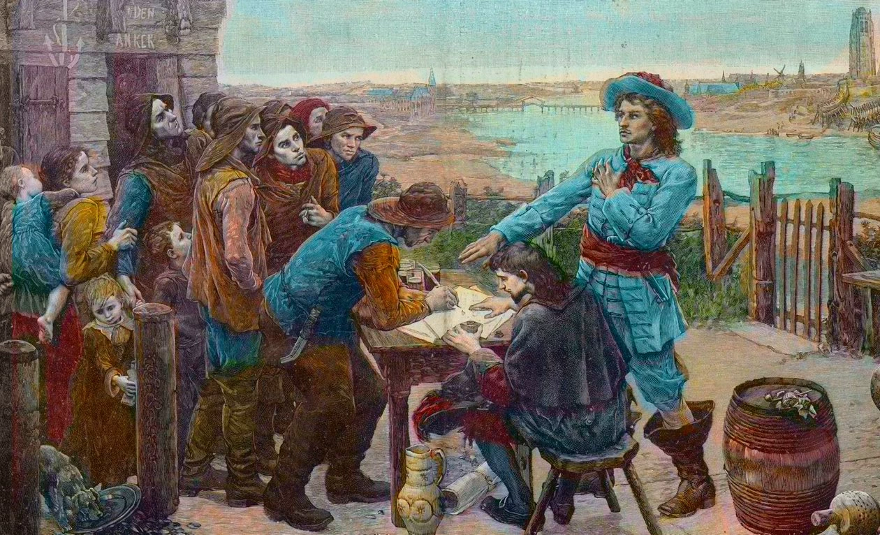 Il corsaro francese Jean Bart con i pescatori a Dunkerque
